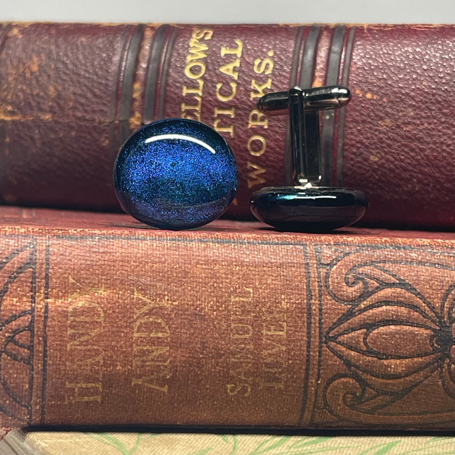 Fused glass cufflinks handmade to order