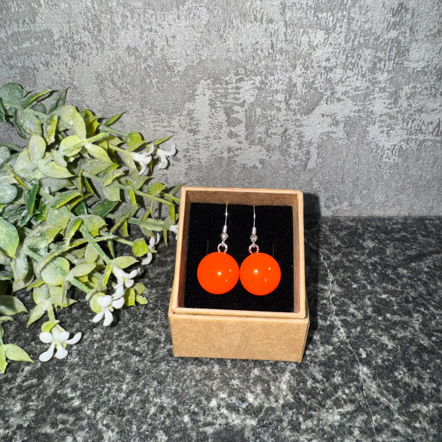 Fused glass drop earrings gold plated over 925 sterling silver hooks