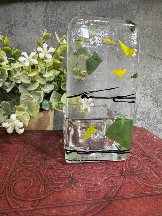“Summer” abstract tea light candle holder
