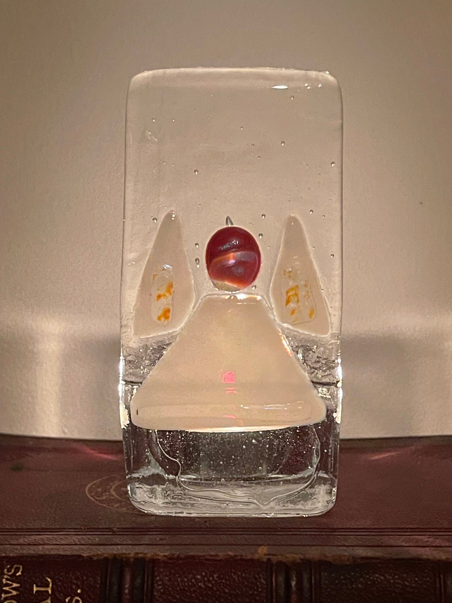 Guardian Angel remembrance angel glass tea light candle holder